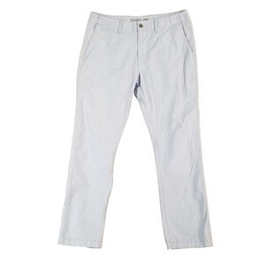 Iron Co khaki chino pants men's 32x30 blue lightweight Cotton preppy flawed